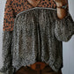Leopard Patchwork Long Sleeve Top