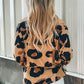 Leopard Print Long Sleeve Loose Top