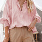 Billowy Sleeves Pocketed Shirt