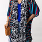 Cow Serape Aztec Print Kimono Cardigan