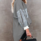 Contrast Leopard Denim Jacket