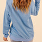 Cotton Pocketed Half Zip Pullover Sky Blue Sweatshirt