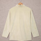 Beige Pocketed Button Ribbed Textured Shacket