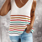 Stripes White Knit Tank Top