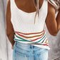 Stripes White Knit Tank Top