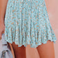 Ruffled Floral Mini Skirt