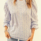 Floral Print Ruffles Puff Sleeve Blouse