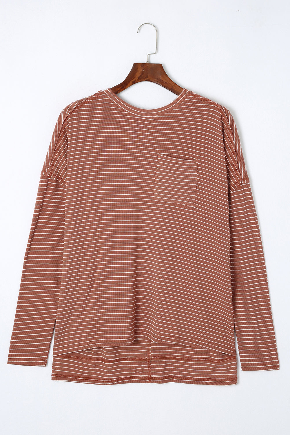 Stripe Chest Pocket Long Sleeve Tee