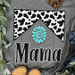 Gray Leopard Turquoise Bead Mama Graphic T-shirt