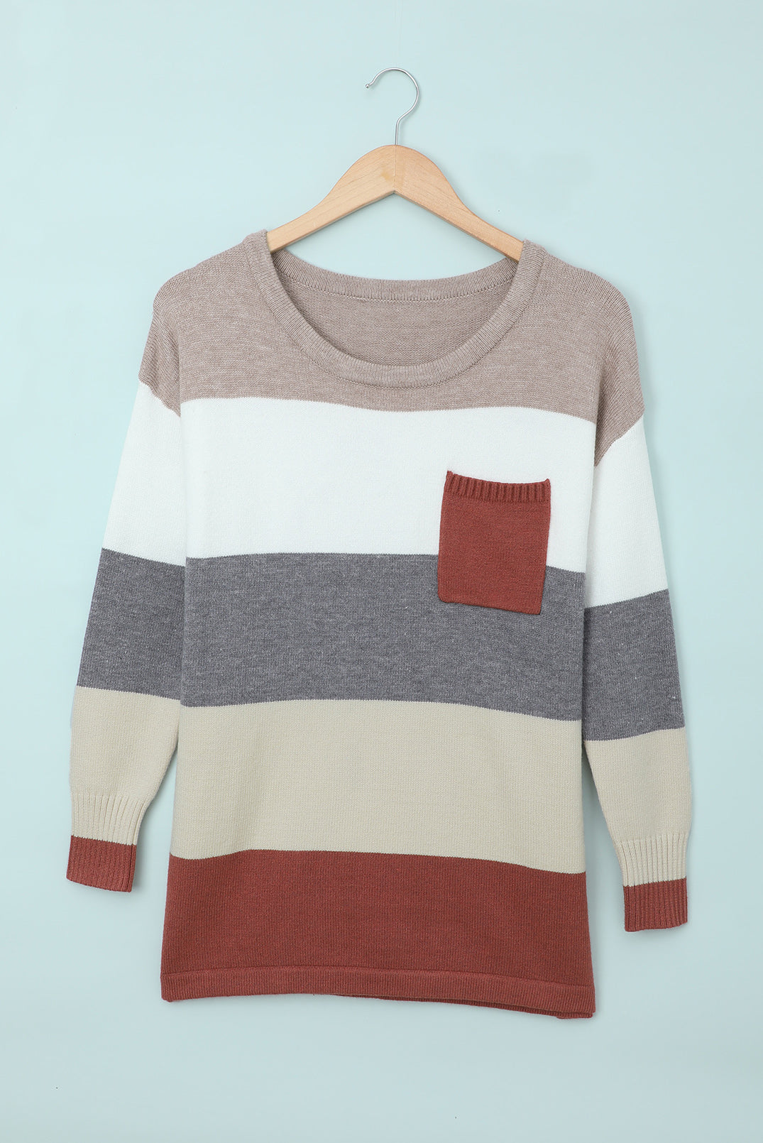 Colorblock Pocketed Sweater