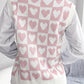 Checked Heart Pattern Sweater Vest