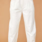 White Solid Color High Waist Harem Jeans