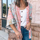 Print Open Front Bell Sleeve kimono