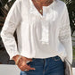 Lace Crochet Button-up Long Sleeve Shirt
