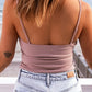 Ruched Spaghetti Strap Sleeveless V Neck Bodysuit