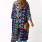 Cow Serape Aztec Print Kimono Cardigan