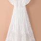 White Off-the-shoulder Ruffled Lace Maxi Dress