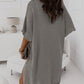 Dolman Half Sleeve Pocketed Long Cardigan