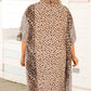Plus Size Leopard Color Block Flowy Kimono