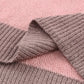 Color Block Knit Kangaroo Pocket Hooded Sweater