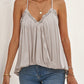 Deep V Neck Wrap Spaghetti Strap Tank Top