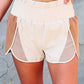 Color Block Split High Waist Shorts