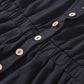 Buttons Sleeveless High Waist Mini Dress