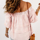 Puff Sleeve Eyelet Babydoll Blouse