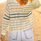 Stripe Colorblock Knit Sweater