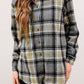 Oversize Rounded Hem Plaid Shirt with Slits
