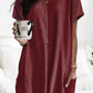 Side Pockets Short Sleeve Tunic Top