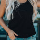 Scoop Neck Basic Solid Tank Top
