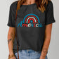 America Stars Graphic Embroidered Short Sleeve T Shirt
