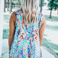Floral Print Tank Top with Ruffles