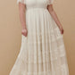 White Plus Size Lace A-line Boho Wedding Dress