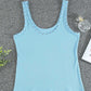 Sky Blue Studded Ribbed Tank Top