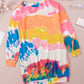 Multicolor Tie Dye Pocketed T Shirt Mini Dress