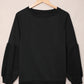 Raglan Patchwork Sleeve Pullover Sweatshirt