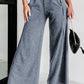 Wash Smocked Waistband Wide Leg Pants