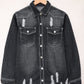 Black Distressed Denim Jacket