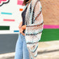 Multicolor Sheer Fish-Scale Knit Kimono