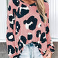 Leopard Print Long Sleeve Loose Top
