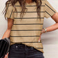 Round Neck Striped Print T-shirt