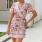 Summer V-neck sexy bohemian print dress