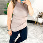 Apricot Twist Front Knot Plus Size Tank Top