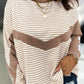 Striped Patchwork Long Sleeve Top