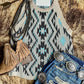 Aztec Geometric Print Knitted Tank Top