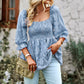 Paneled Lace Floral Chiffon Top