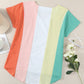 Green Colorblock V Neck Short Sleeve Top