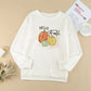 Letter Pumpkin Print Sweatshirt